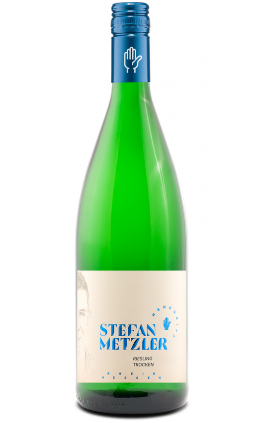 Flasche Riesling trocken 2025 vom Weingut Metzler, Rheinhessen