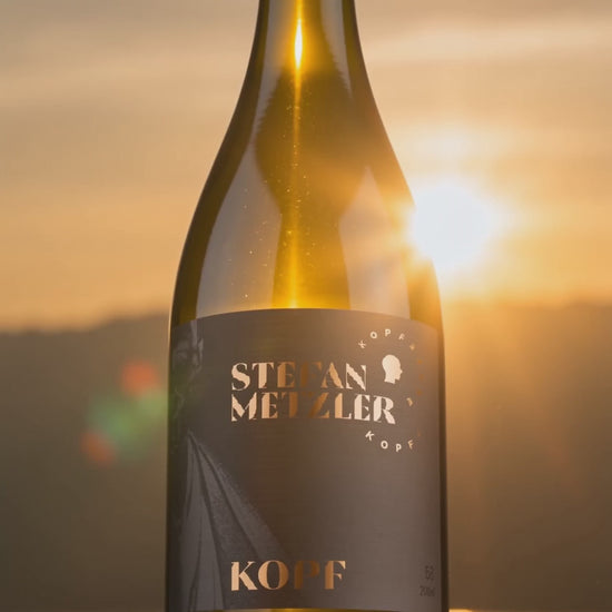 Mein Sonnenschein 2024 Blanc de Noir, Flasche im Sonnenlicht